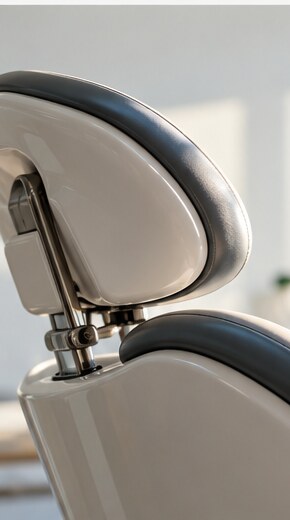 Illustrative close-up of a dental chair